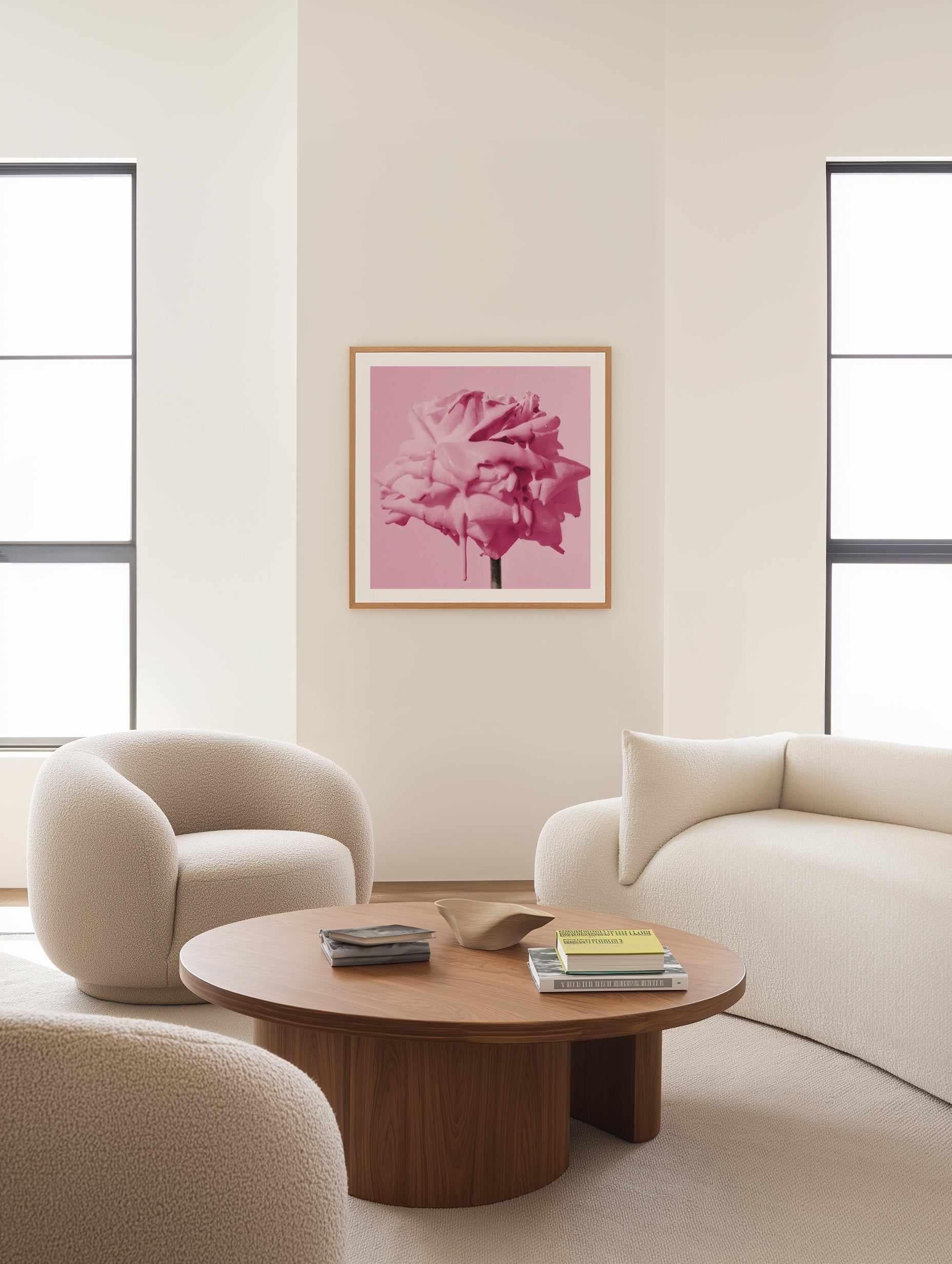 Wild Rose Pink Pop | Art Print from Olive et Oriel where you can shop wallpaper and artworks online