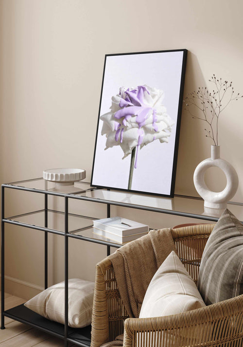 Wild Rose in Lilac I PT | Framed Canvas Art Print