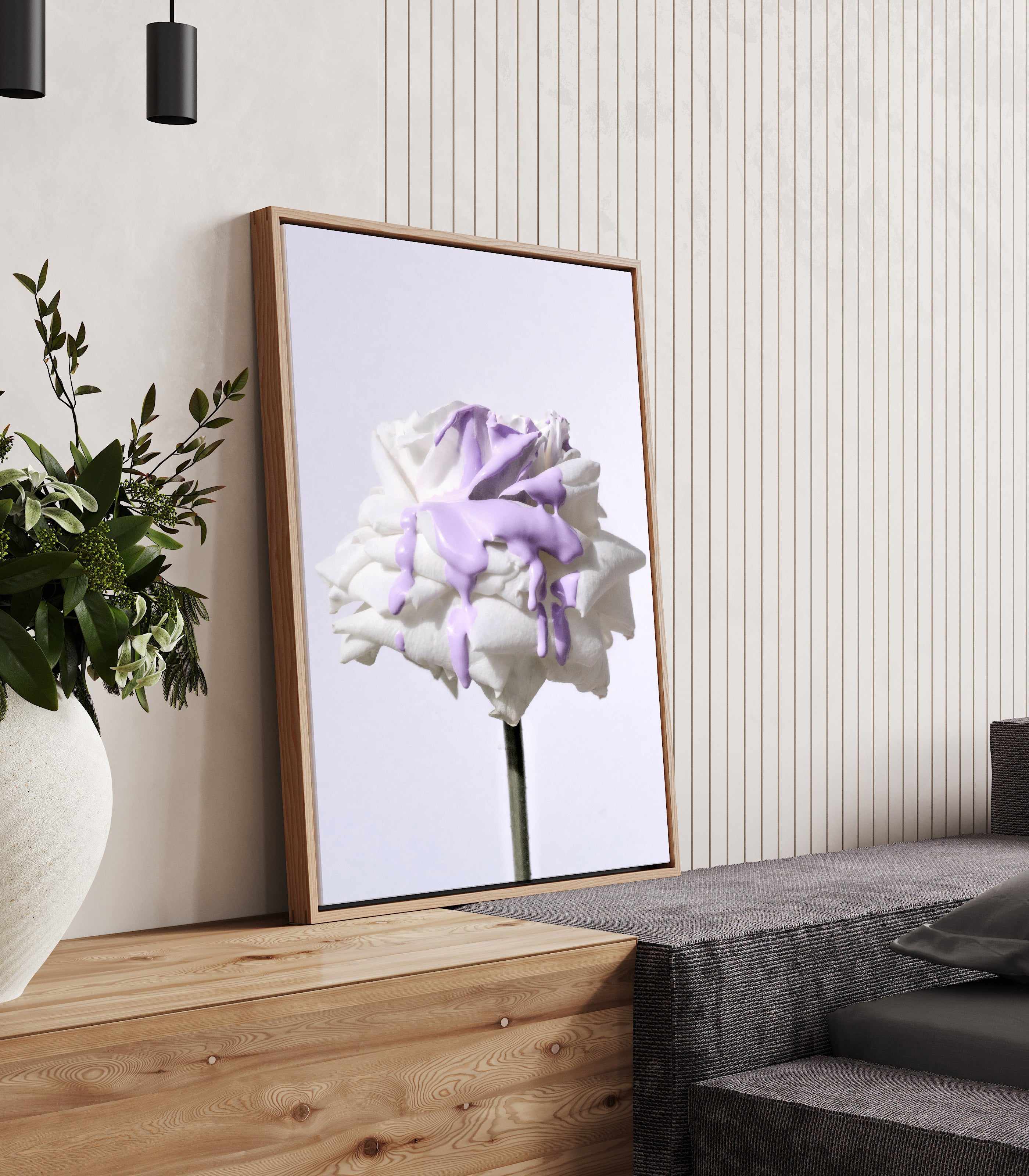 Wild Rose in Lilac II PT | Framed Canvas Art Print