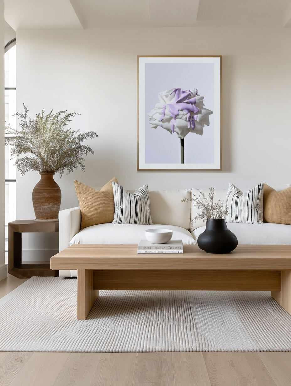 Wild Rose in Lilac II PT | Art Print from Olive et Oriel where you can shop wallpaper and artworks online