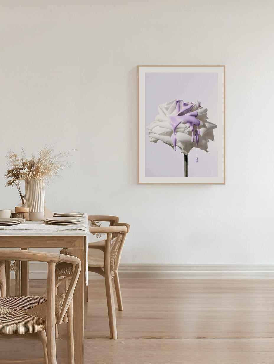 Wild Rose in Lilac III PT | Art Print from Olive et Oriel where you can shop wallpaper and artworks online