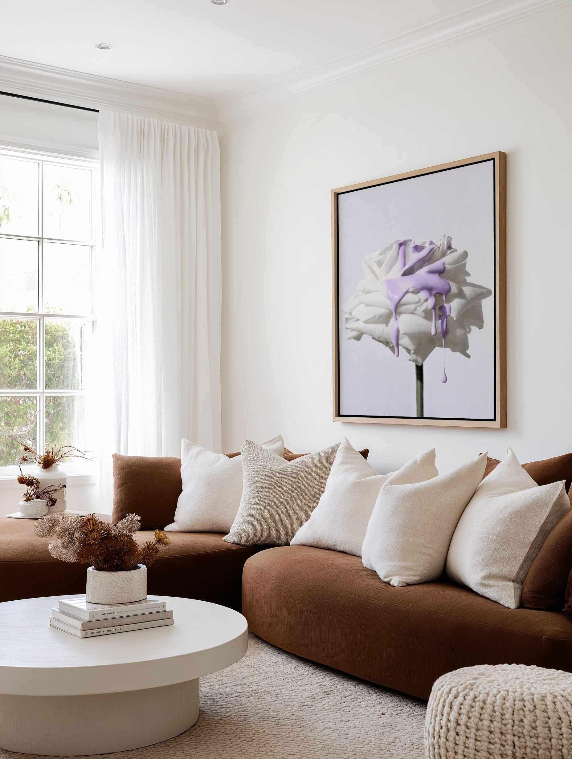 Wild Rose in Lilac III PT | Framed Canvas Art Print from Olive et Oriel where you can shop wallpaper and artworks online