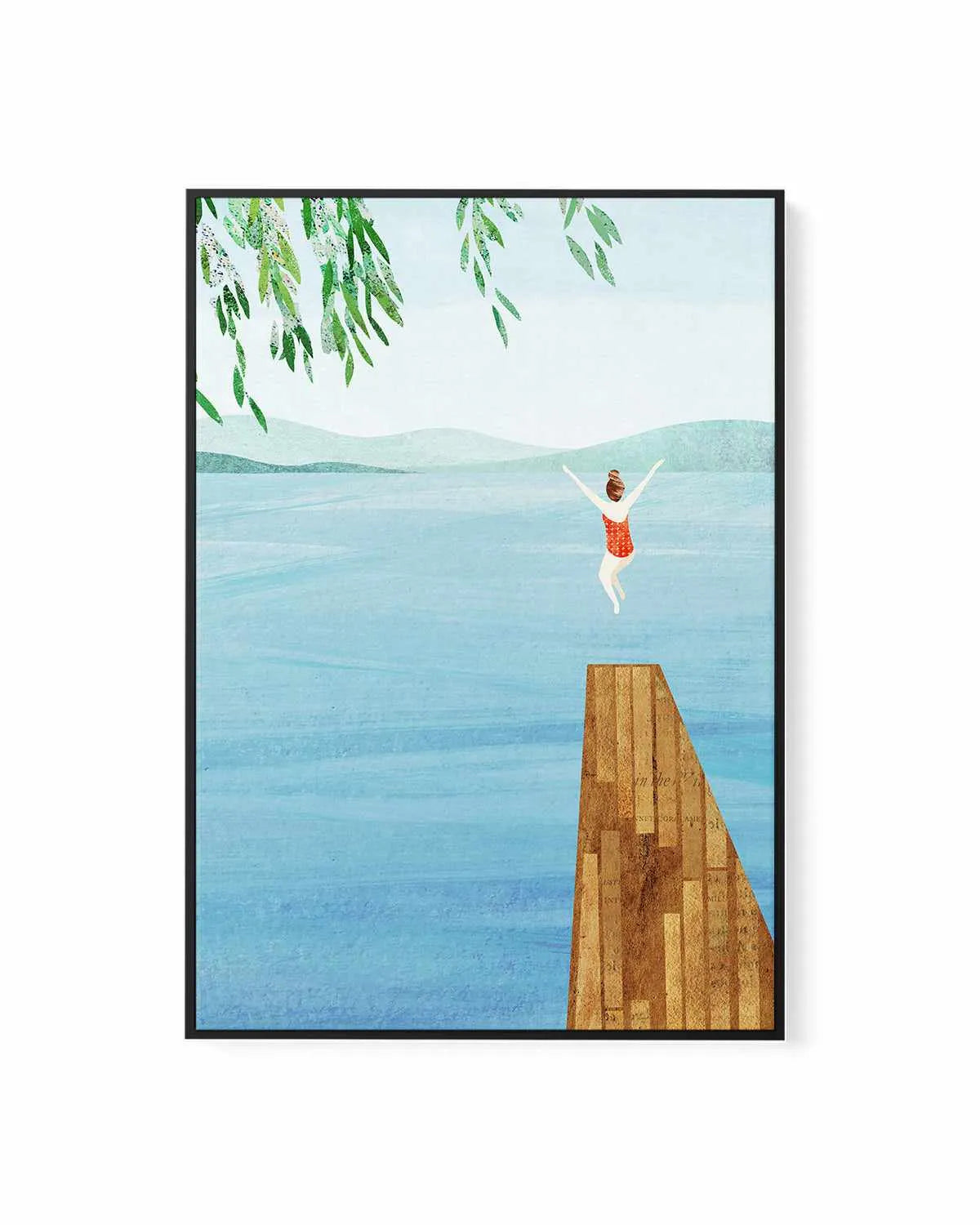 Wild Swimming by Henry Rivers | Framed Canvas Art Print from Olive et Oriel where you can shop wallpaper and artworks online