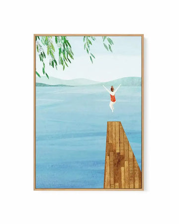 Wild Swimming by Henry Rivers | Framed Canvas Art Print from Olive et Oriel where you can shop wallpaper and artworks online