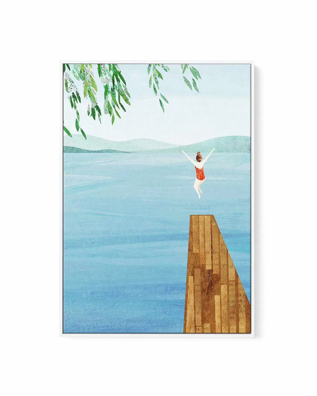 Wild Swimming by Henry Rivers | Framed Canvas Art Print from Olive et Oriel where you can shop wallpaper and artworks online