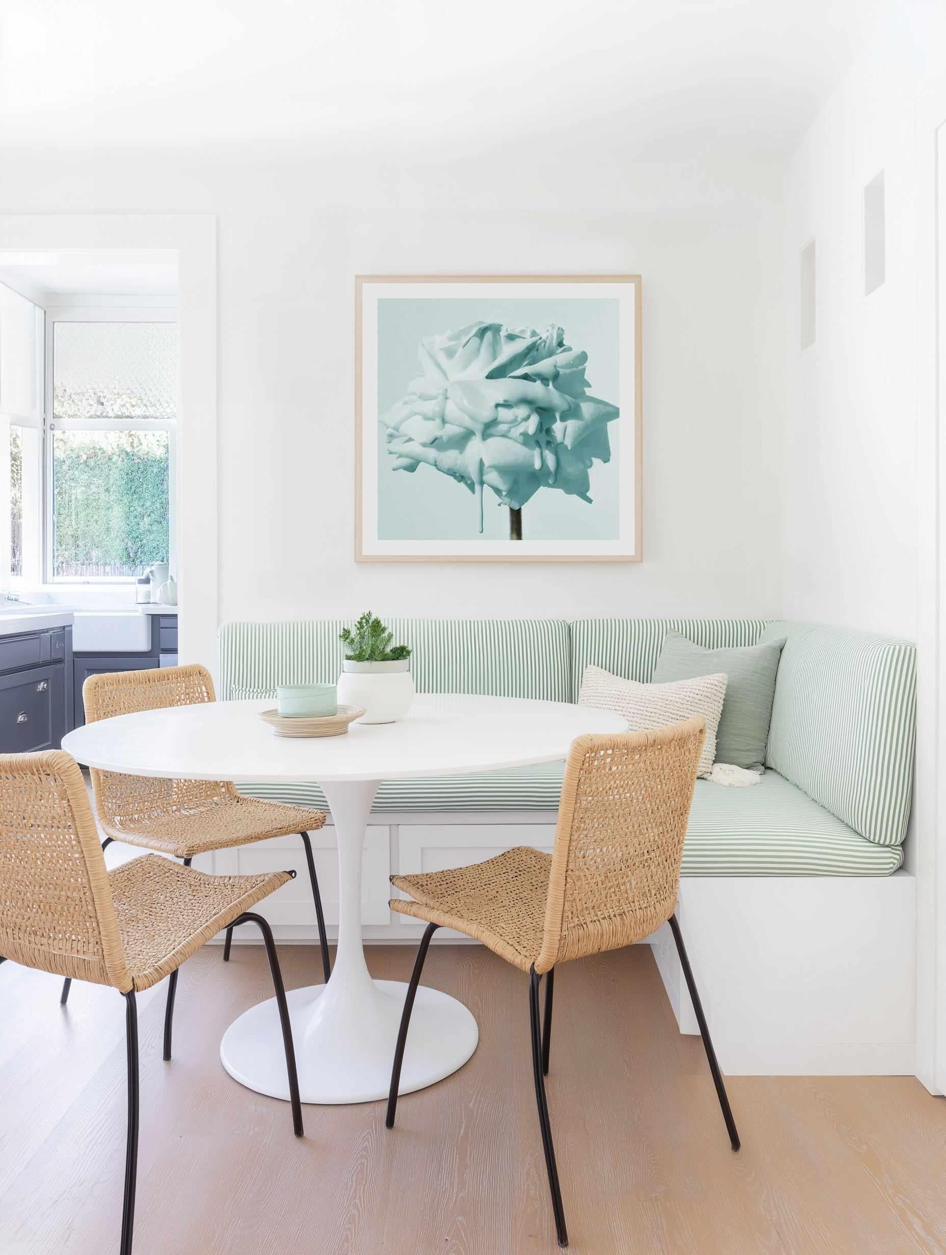 Wild Teal Rose | Art Print from Olive et Oriel where you can shop wallpaper and artworks online