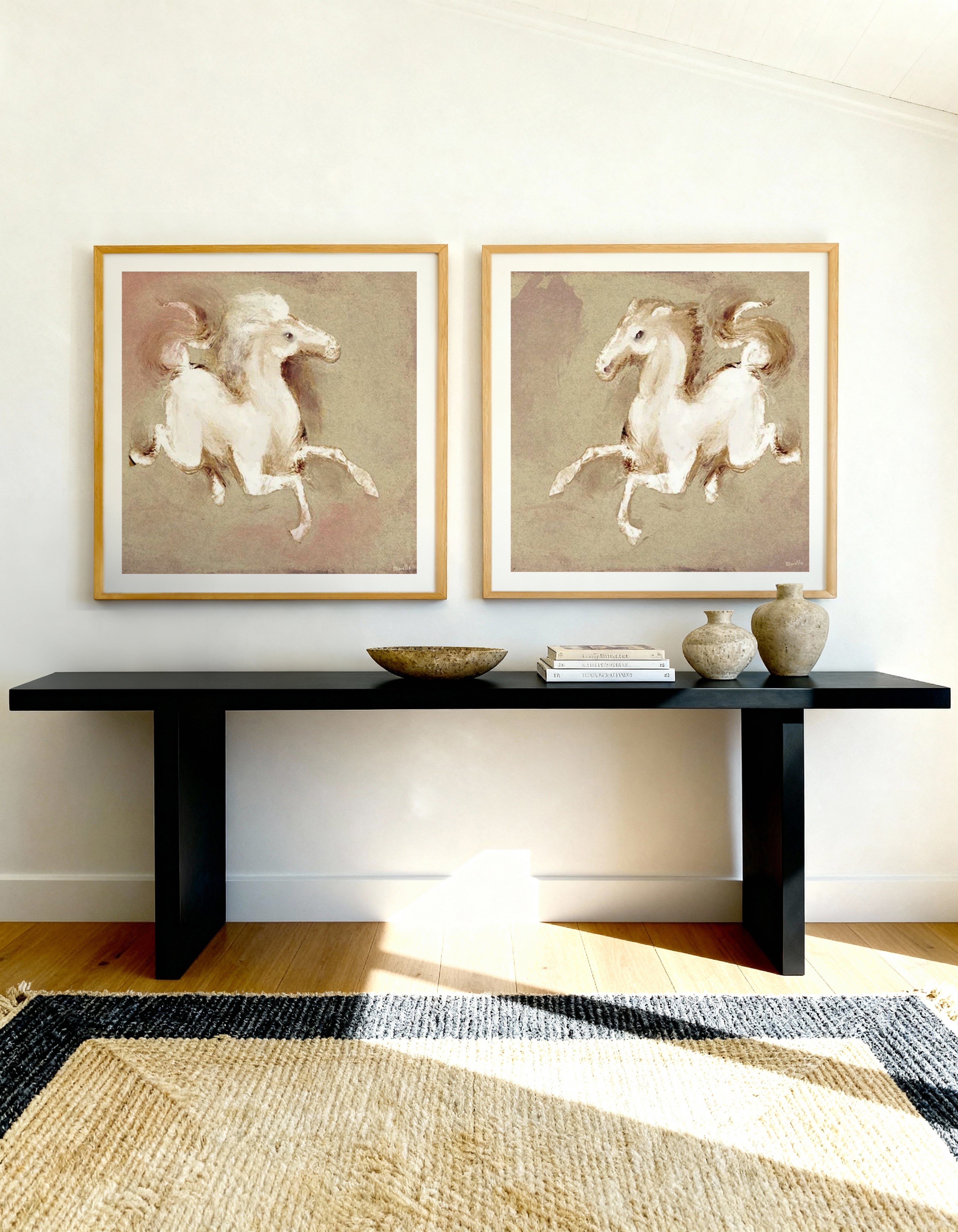 Wild Horse I & II by Marco Marella Art Print Set of 2 | Matching Wall Art