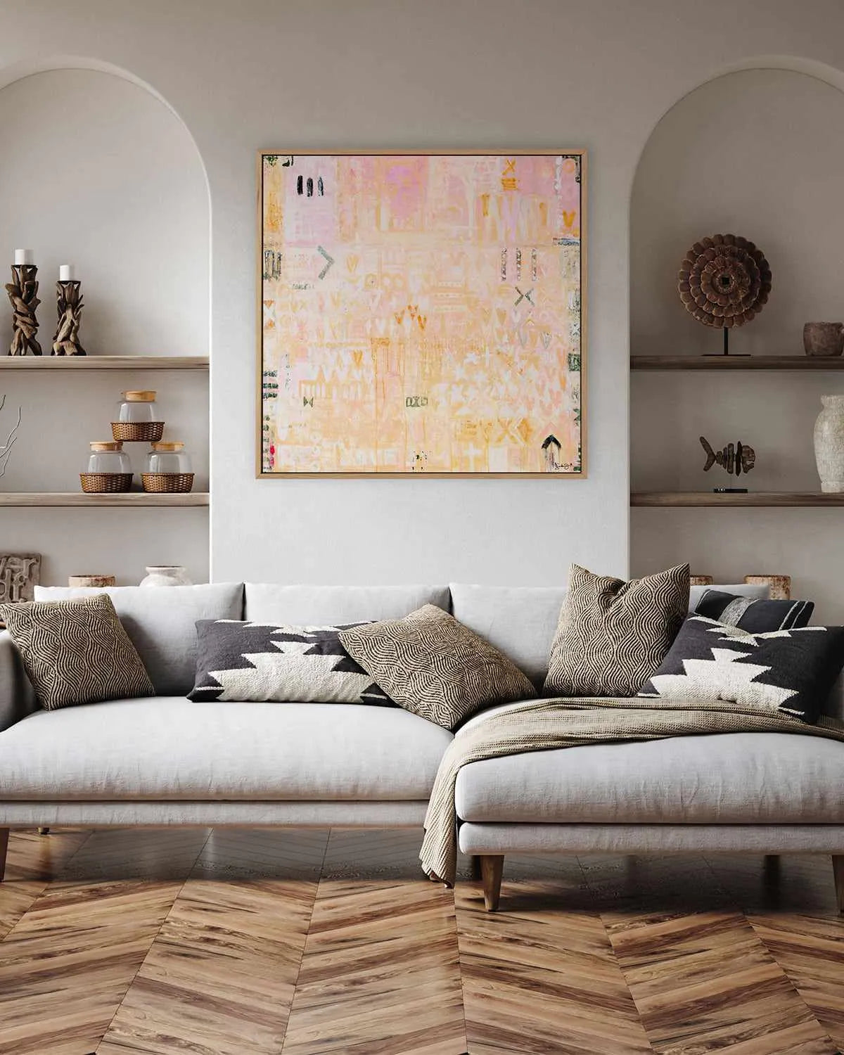 Willing To Play The Game by Jackie Green | Framed Canvas Art Print from Olive et Oriel where you can shop wallpaper and artworks online