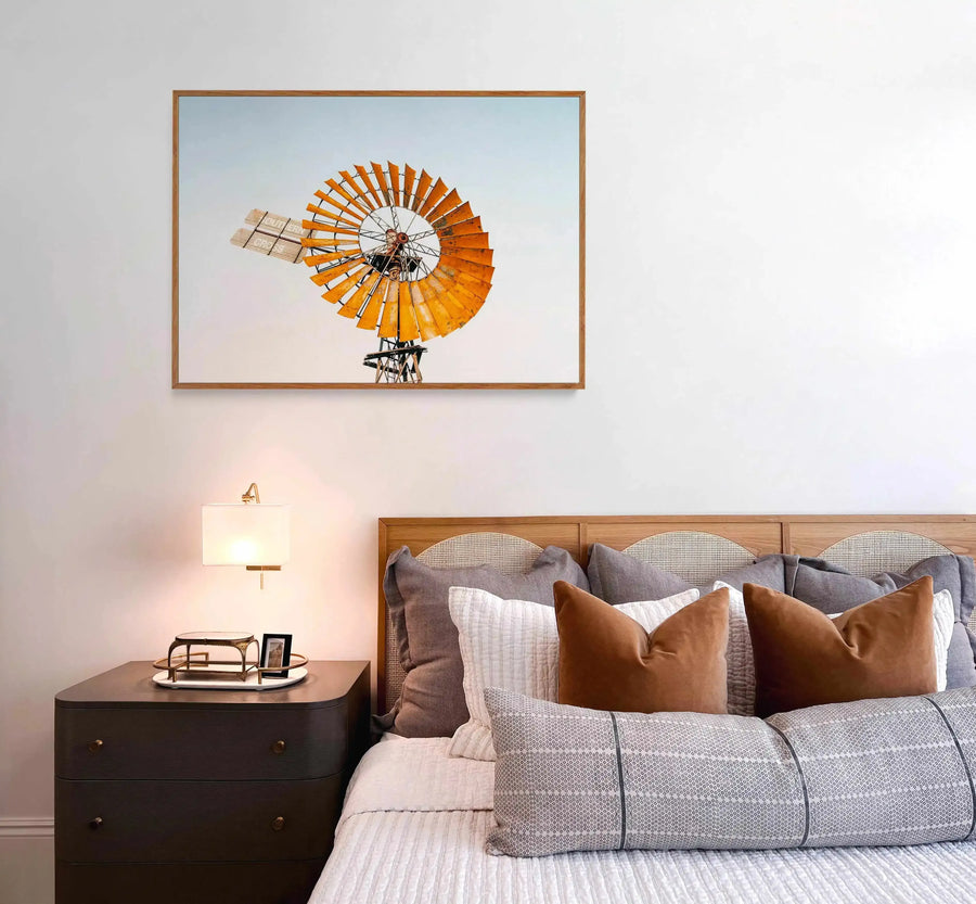 Windmill by Kellie Morris | Framed Canvas Art Print from Olive et Oriel where you can shop wallpaper and artworks online