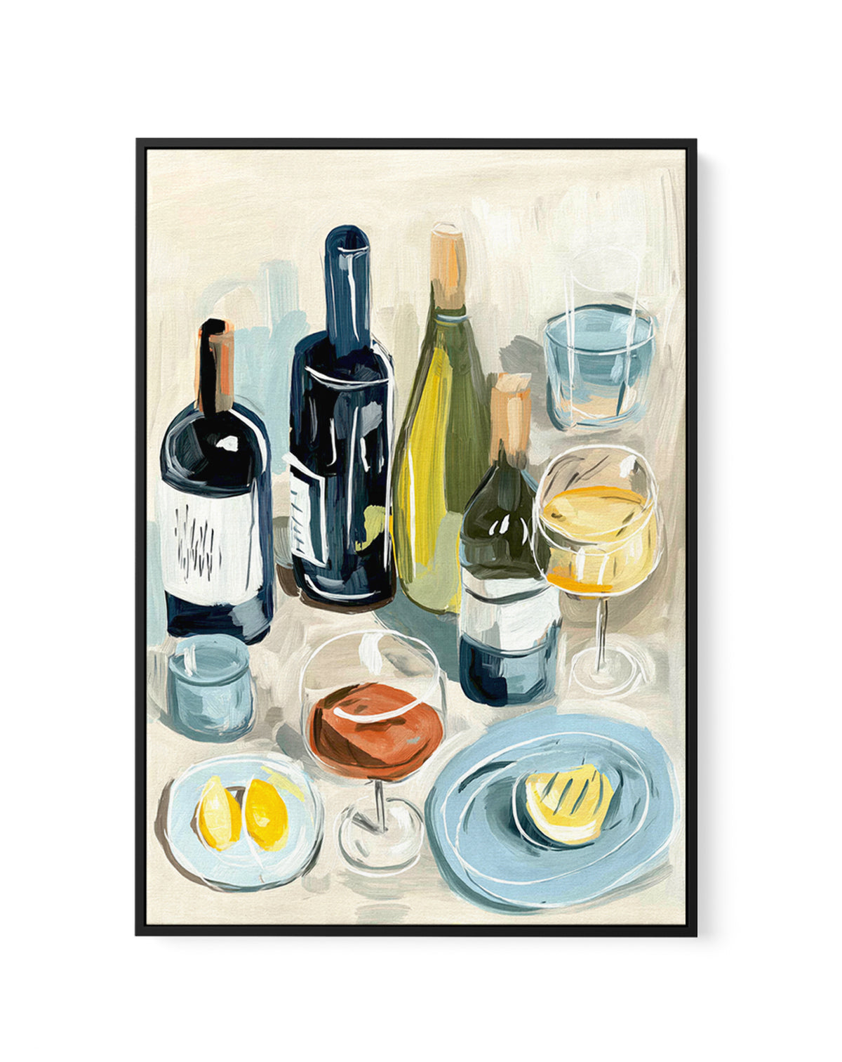 Wine Club | Framed Canvas Art Print from Olive et Oriel where you can shop wallpaper and artworks online