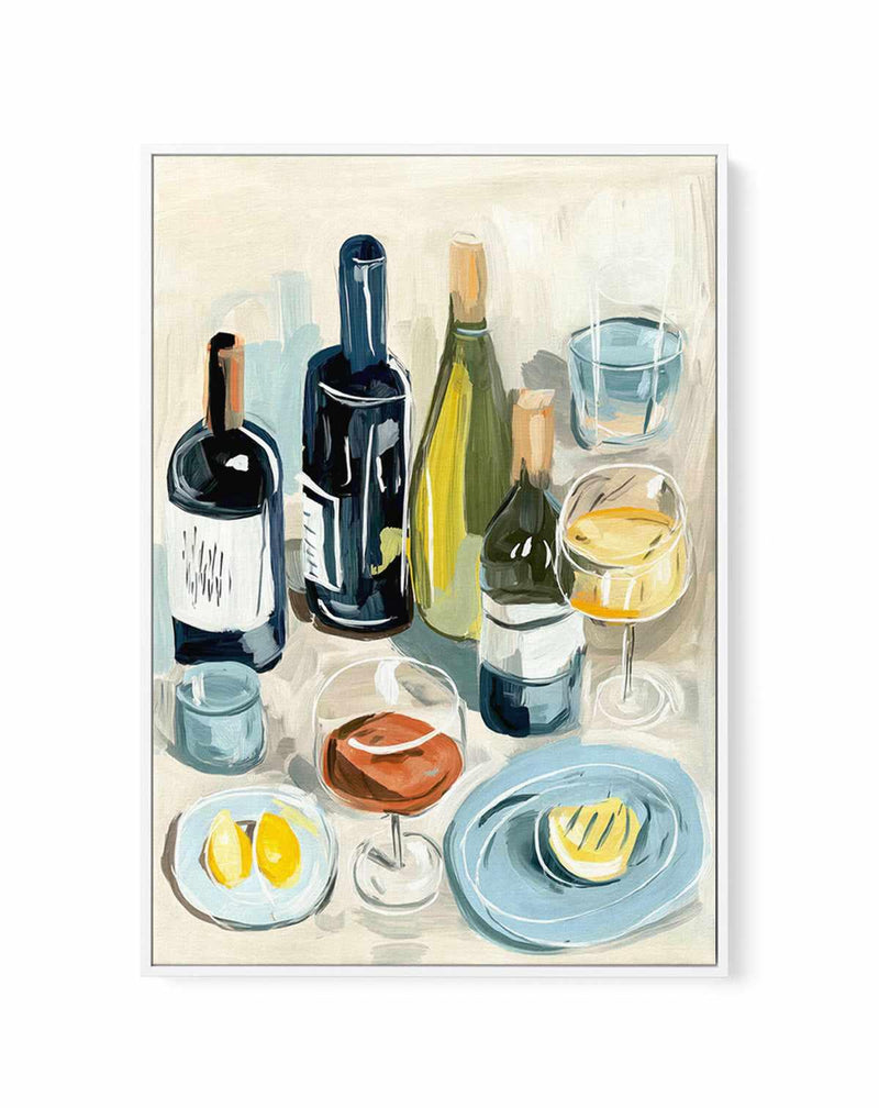 Wine Club | Framed Canvas Art Print from Olive et Oriel where you can shop wallpaper and artworks online