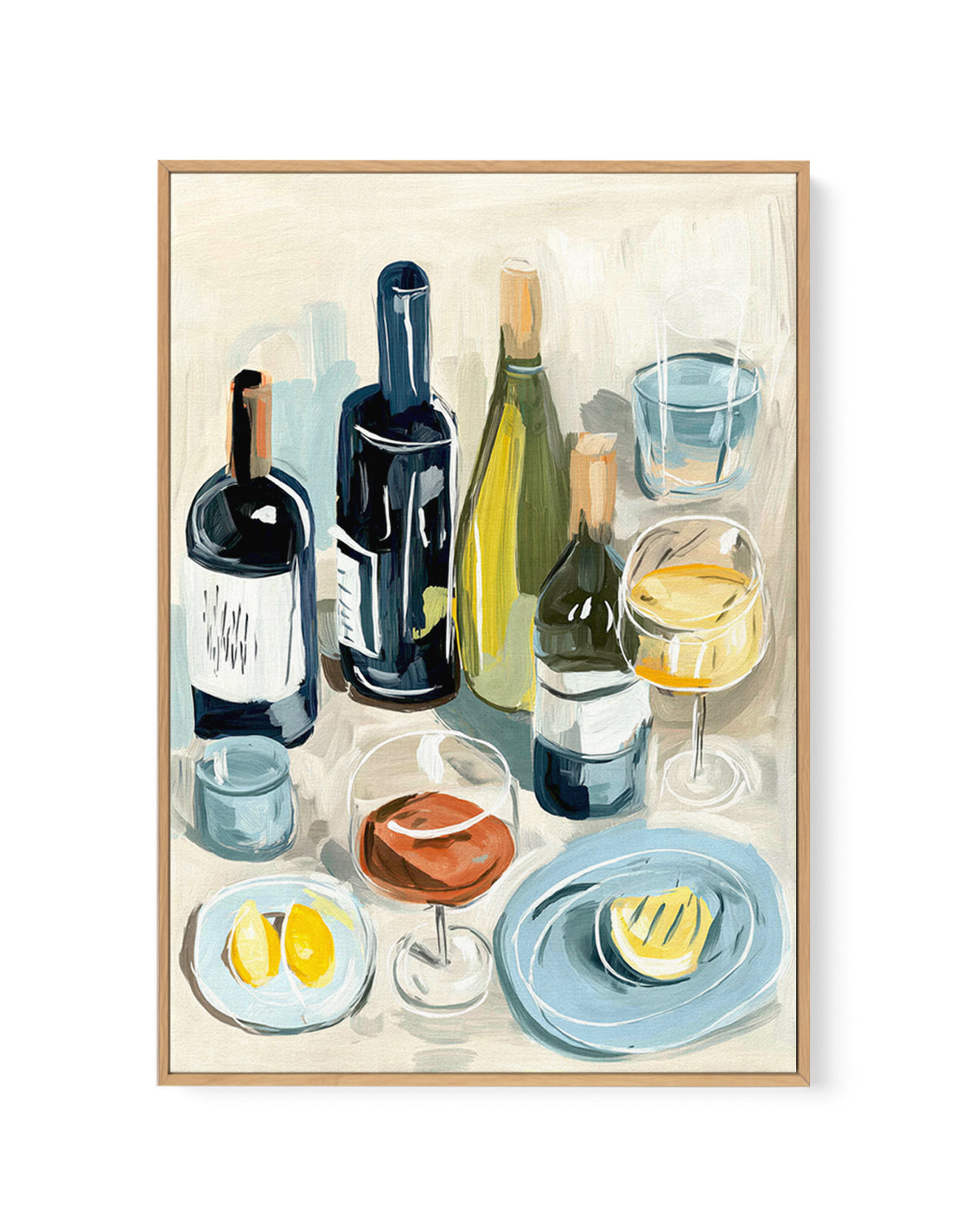 Wine Club | Framed Canvas Art Print from Olive et Oriel where you can shop wallpaper and artworks online