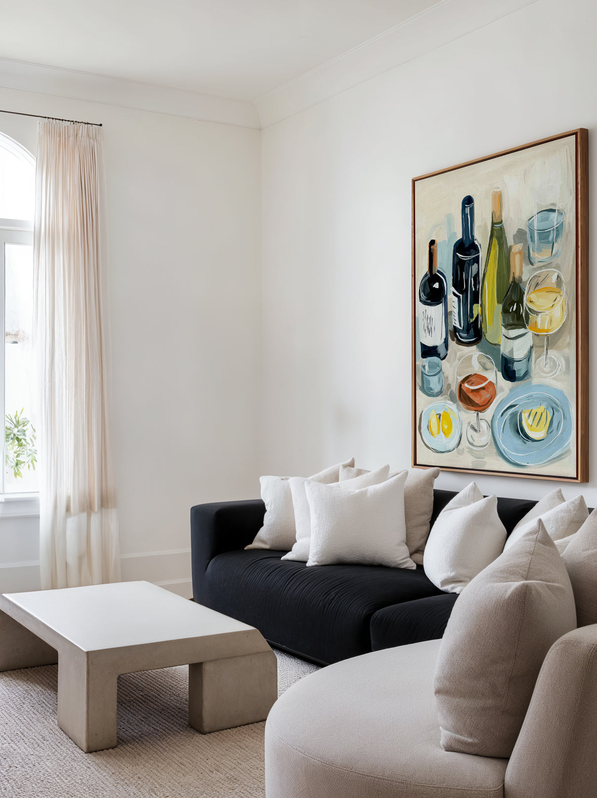 Wine Club | Framed Canvas Art Print from Olive et Oriel where you can shop wallpaper and artworks online