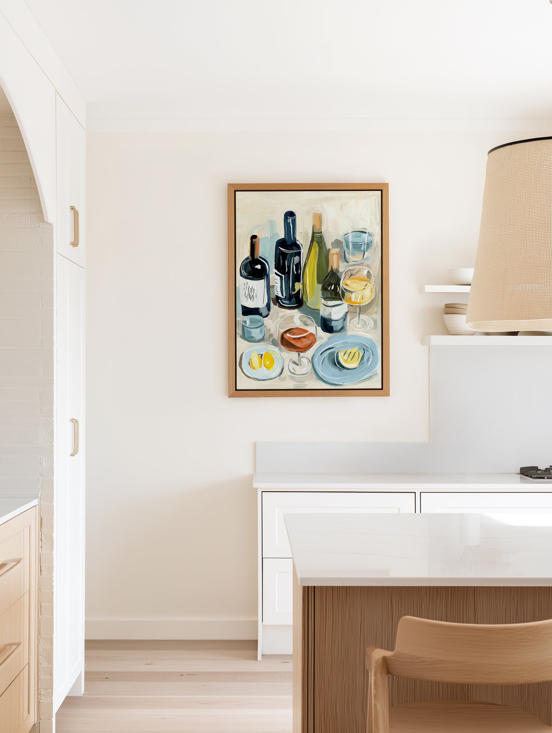 Wine Club | Framed Canvas Art Print from Olive et Oriel where you can shop wallpaper and artworks online