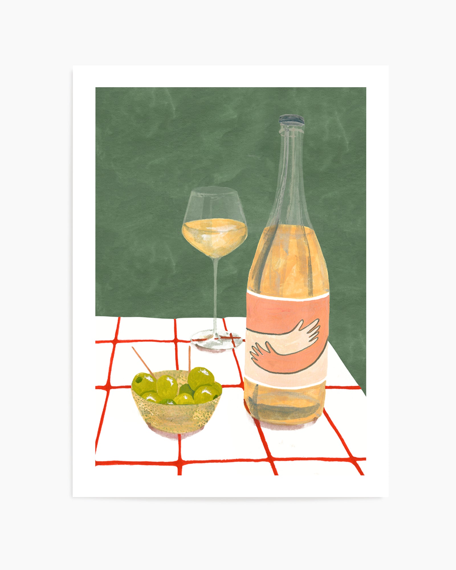Wine Hug by Laura Page | Art Print