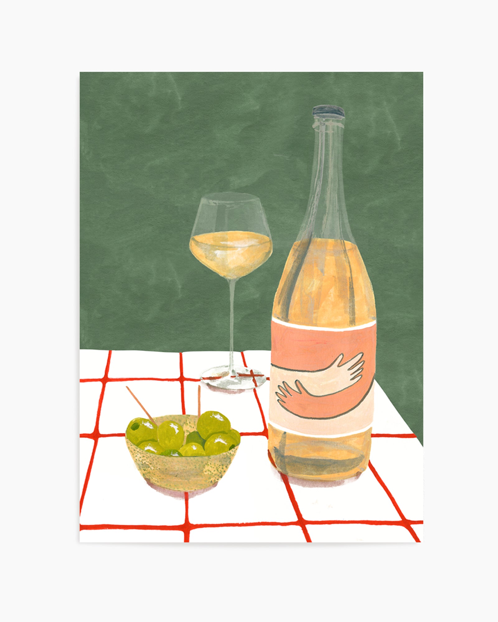 Wine Hug by Laura Page | Art Print