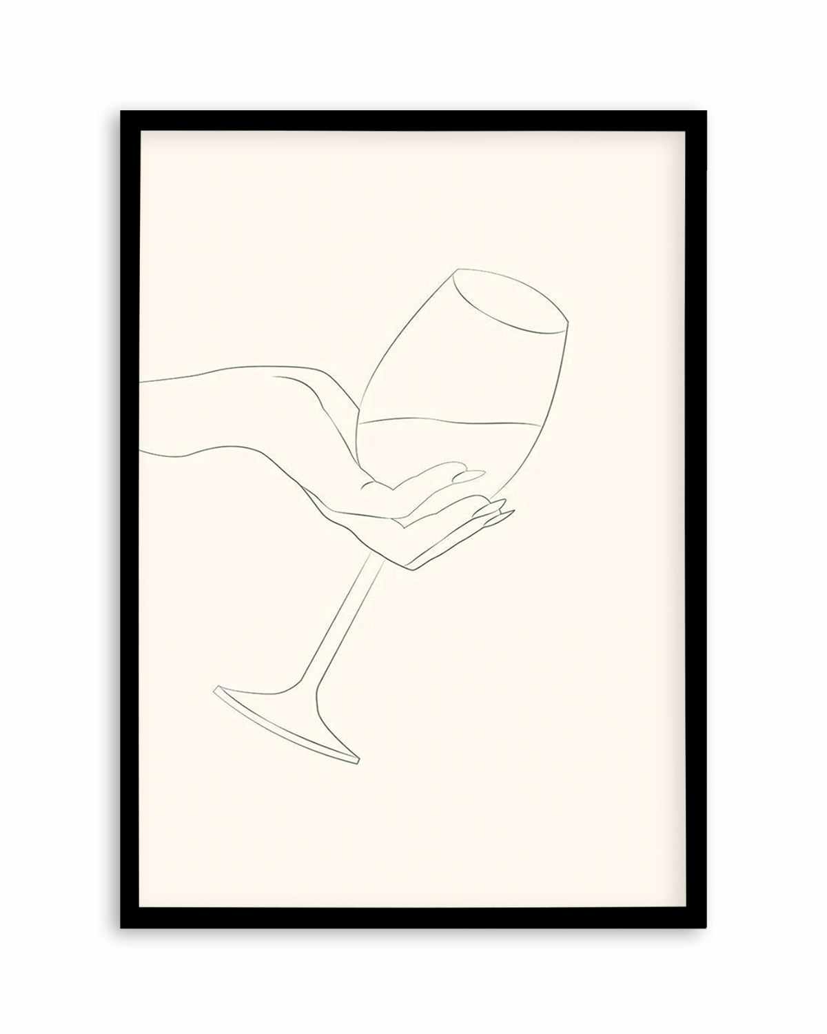 Wine Line Art I Art Print