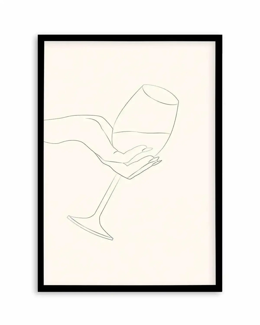 Wine Line Art I Art Print from Olive et Oriel where you can shop wallpaper and artworks online
