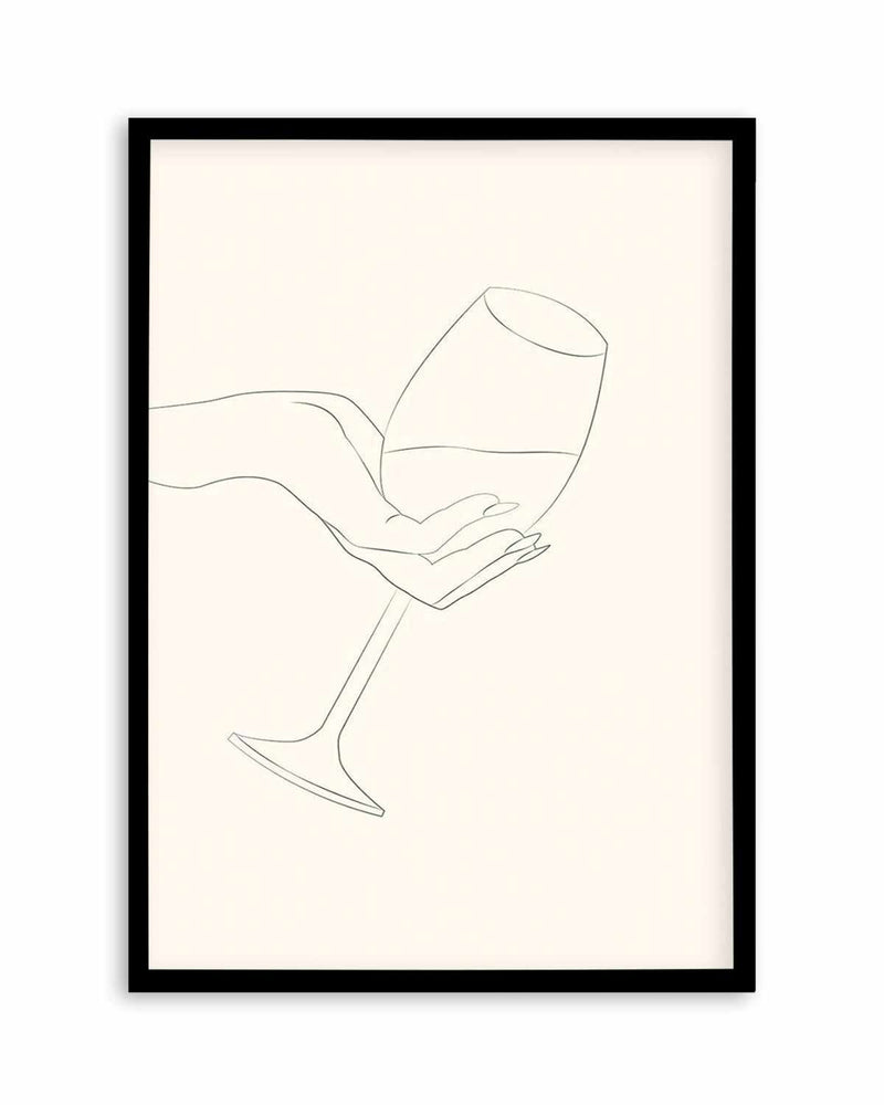 Wine Line Art I Art Print