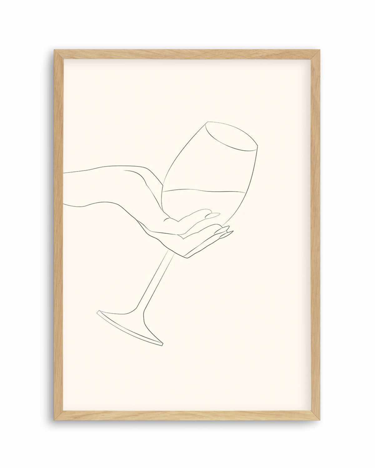 Wine Line Art I Art Print