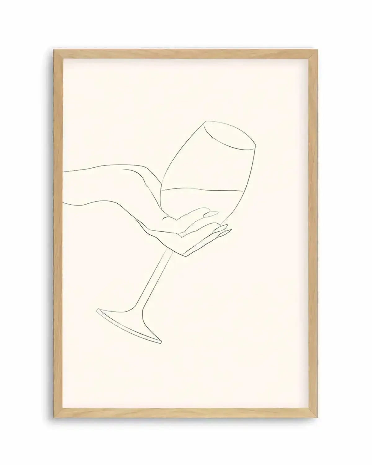 Wine Line Art I Art Print from Olive et Oriel where you can shop wallpaper and artworks online