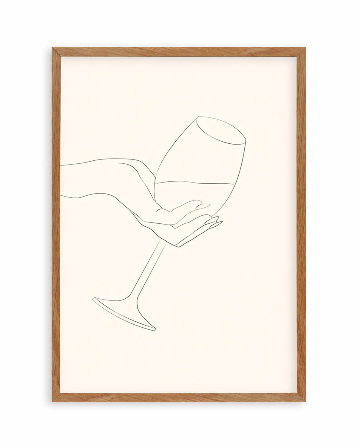 Wine Line Art I Art Print