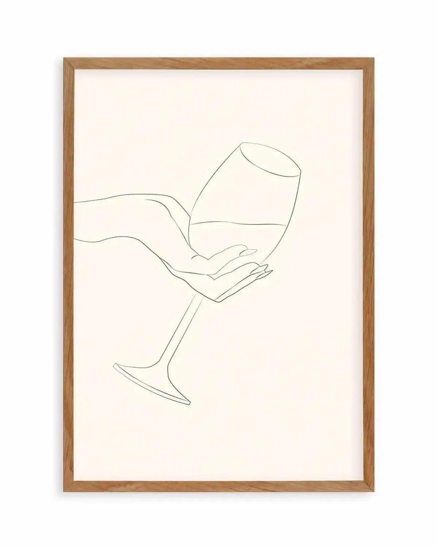 Wine Line Art I Art Print from Olive et Oriel where you can shop wallpaper and artworks online