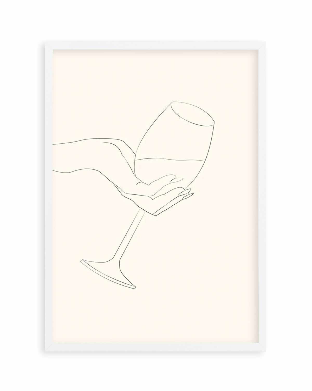 Wine Line Art I Art Print