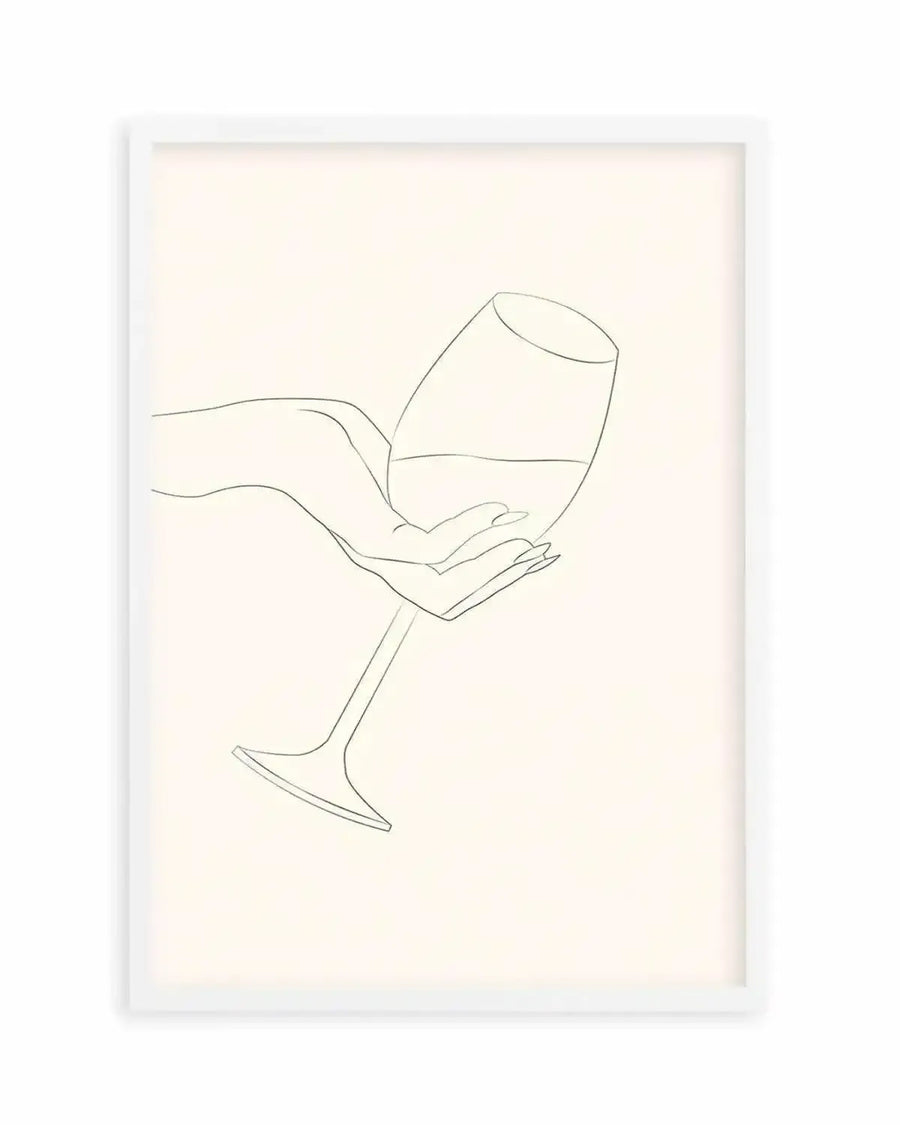 Wine Line Art I Art Print from Olive et Oriel where you can shop wallpaper and artworks online