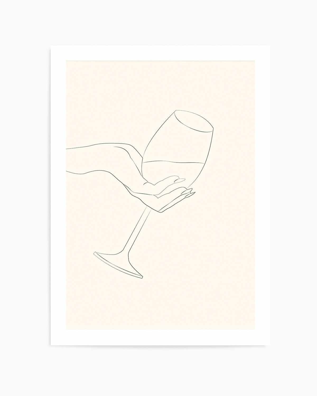 Wine Line Art I Art Print