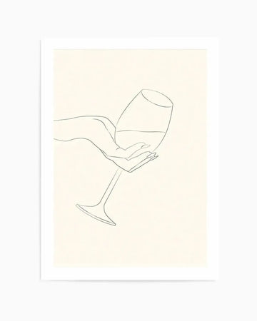 Wine Line Art I Art Print from Olive et Oriel where you can shop wallpaper and artworks online