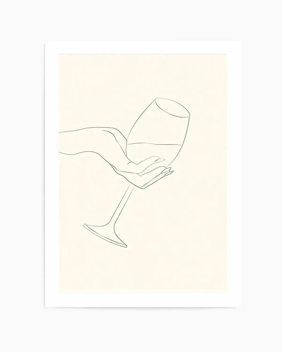 Wine Line Art I Art Print from Olive et Oriel where you can shop wallpaper and artworks online