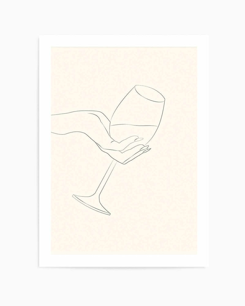 Wine Line Art I Art Print