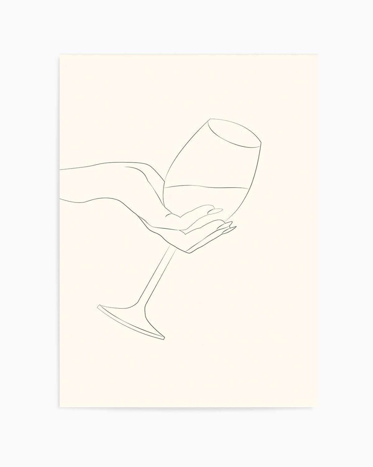 Wine Line Art I Art Print