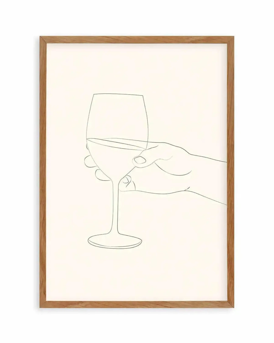Wine Line Art II Art Print from Olive et Oriel where you can shop wallpaper and artworks online