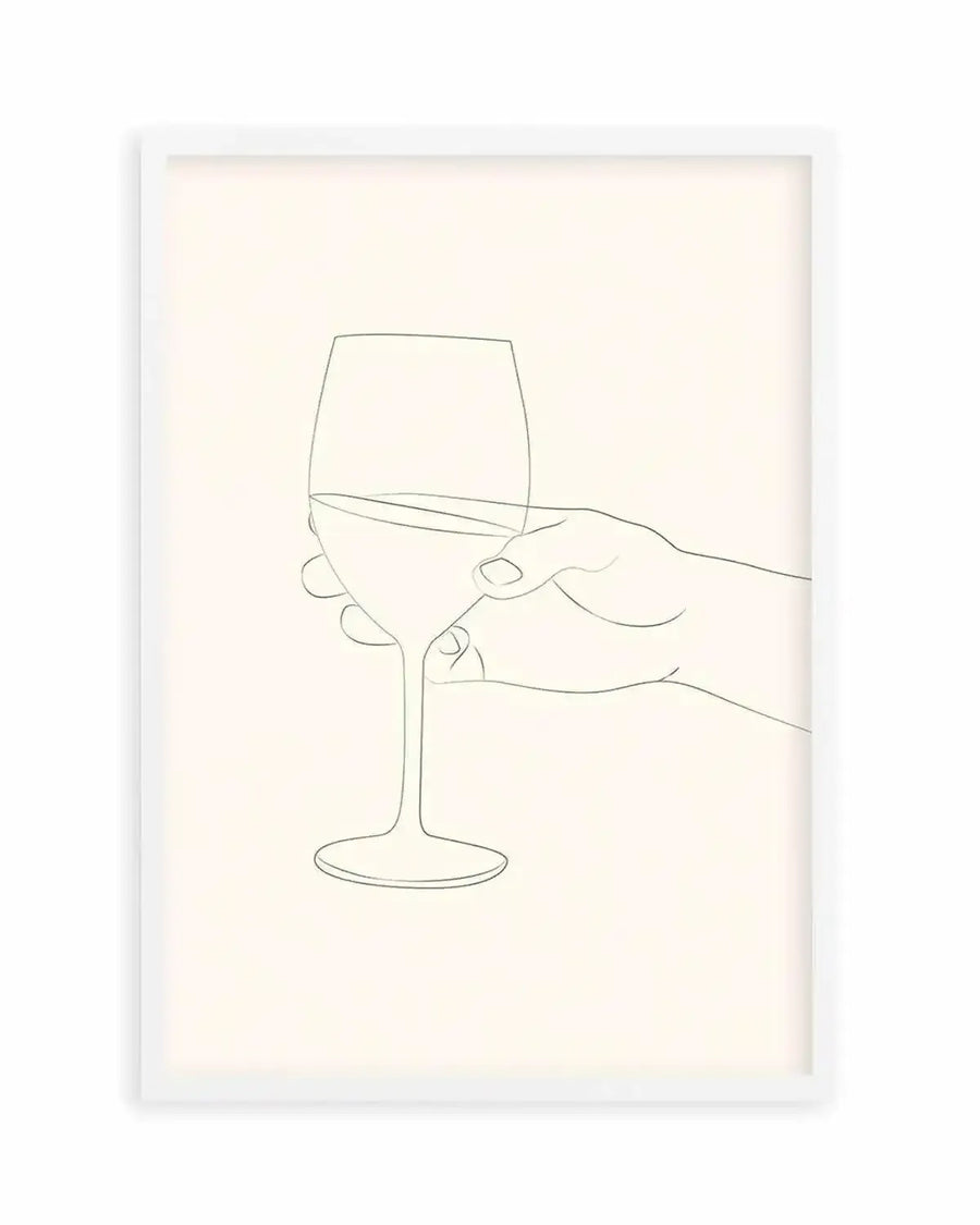 Wine Line Art II Art Print from Olive et Oriel where you can shop wallpaper and artworks online