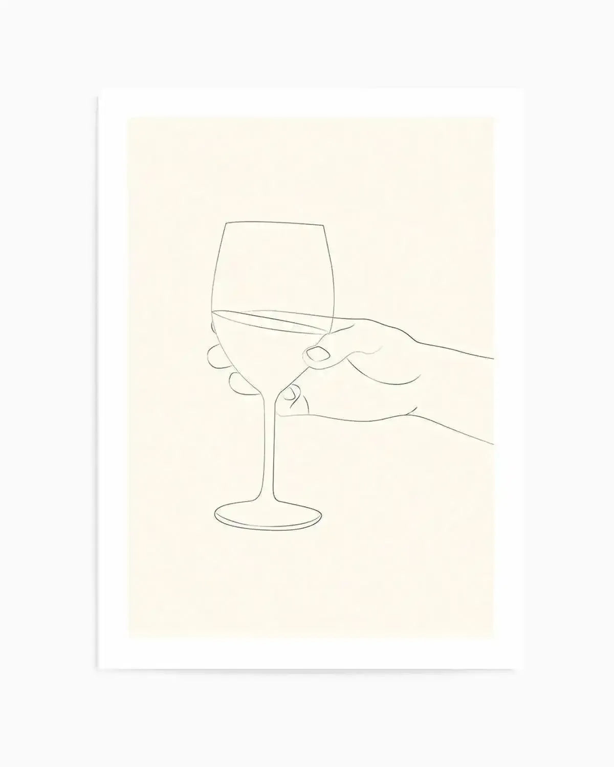 Wine Line Art II Art Print from Olive et Oriel where you can shop wallpaper and artworks online
