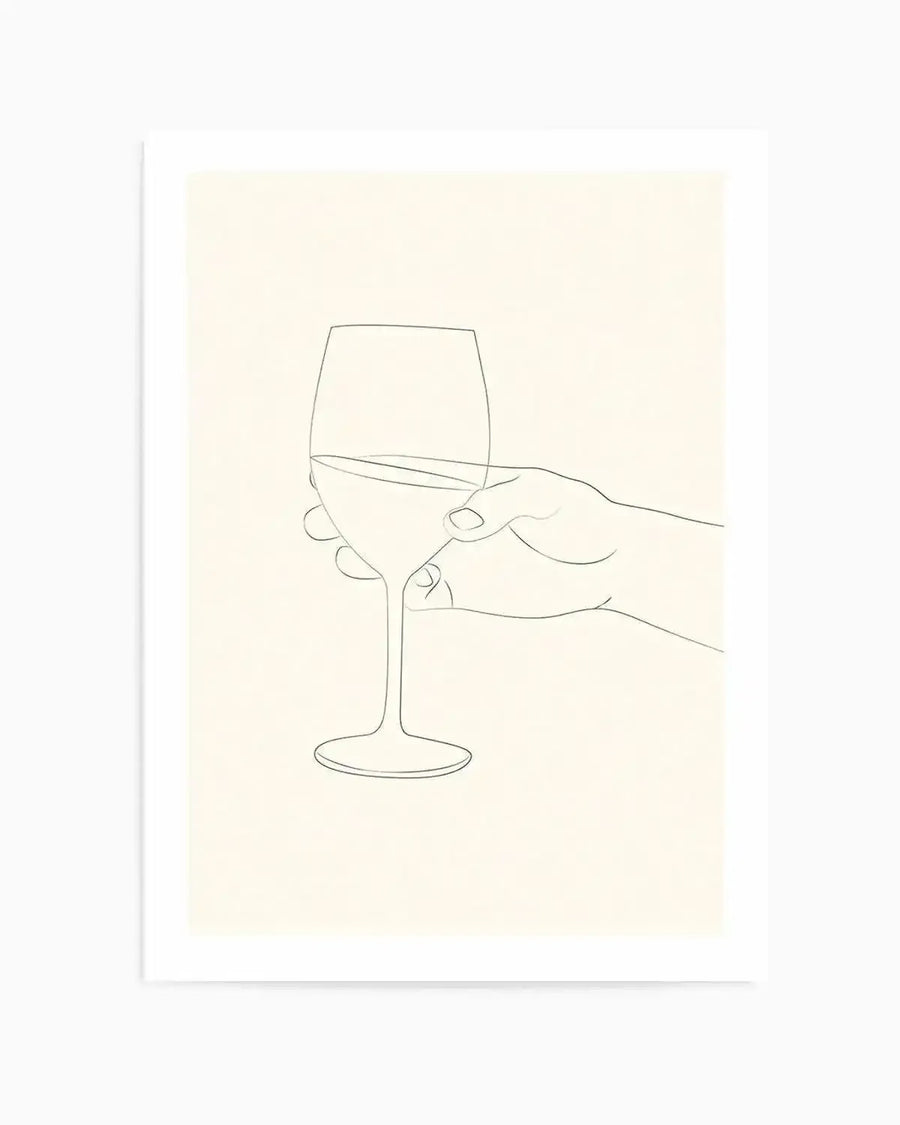 Wine Line Art II Art Print from Olive et Oriel where you can shop wallpaper and artworks online