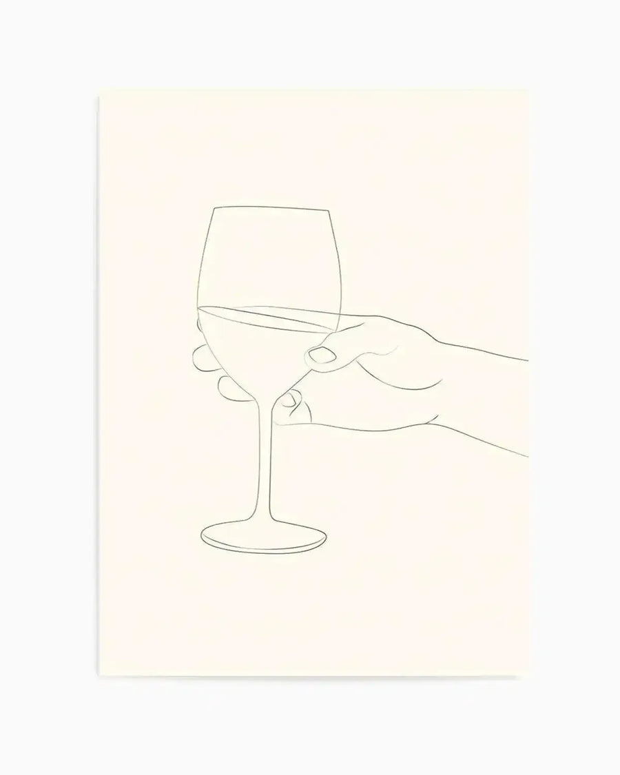 Wine Line Art II Art Print from Olive et Oriel where you can shop wallpaper and artworks online