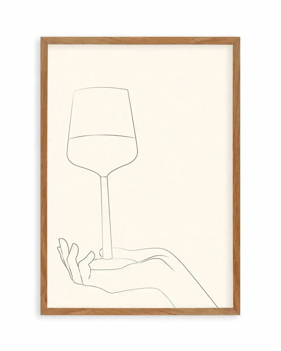 Wine Line Art III Art Print from Olive et Oriel where you can shop wallpaper and artworks online