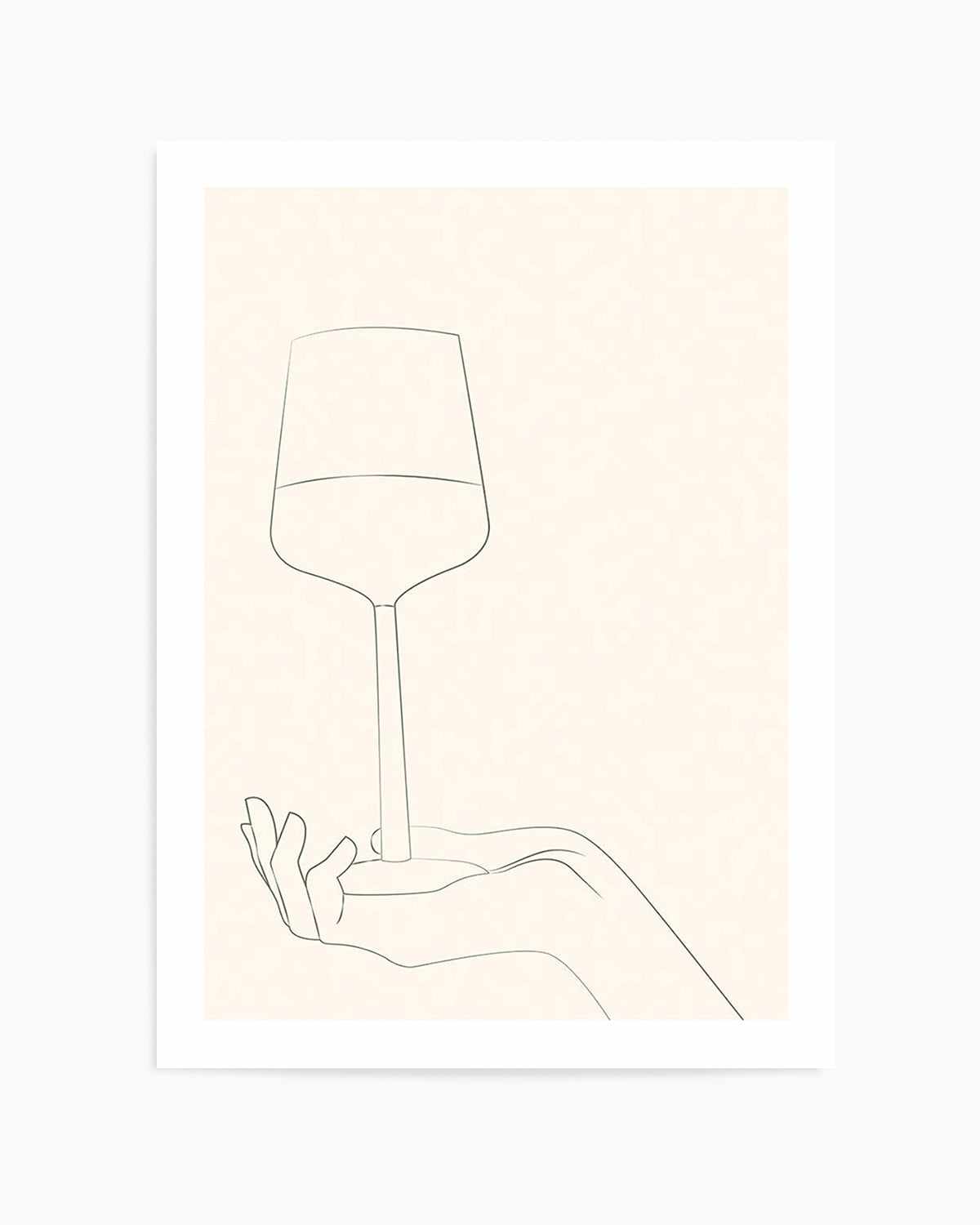 Wine Line Art III Art Print