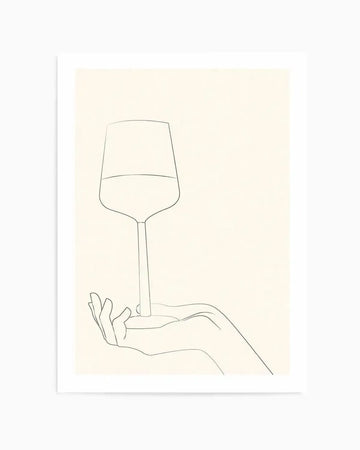 Wine Line Art III Art Print from Olive et Oriel where you can shop wallpaper and artworks online
