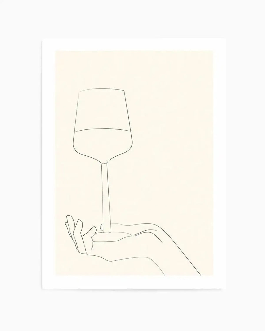 Wine Line Art III Art Print from Olive et Oriel where you can shop wallpaper and artworks online
