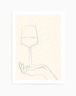 Wine Line Art III Art Print