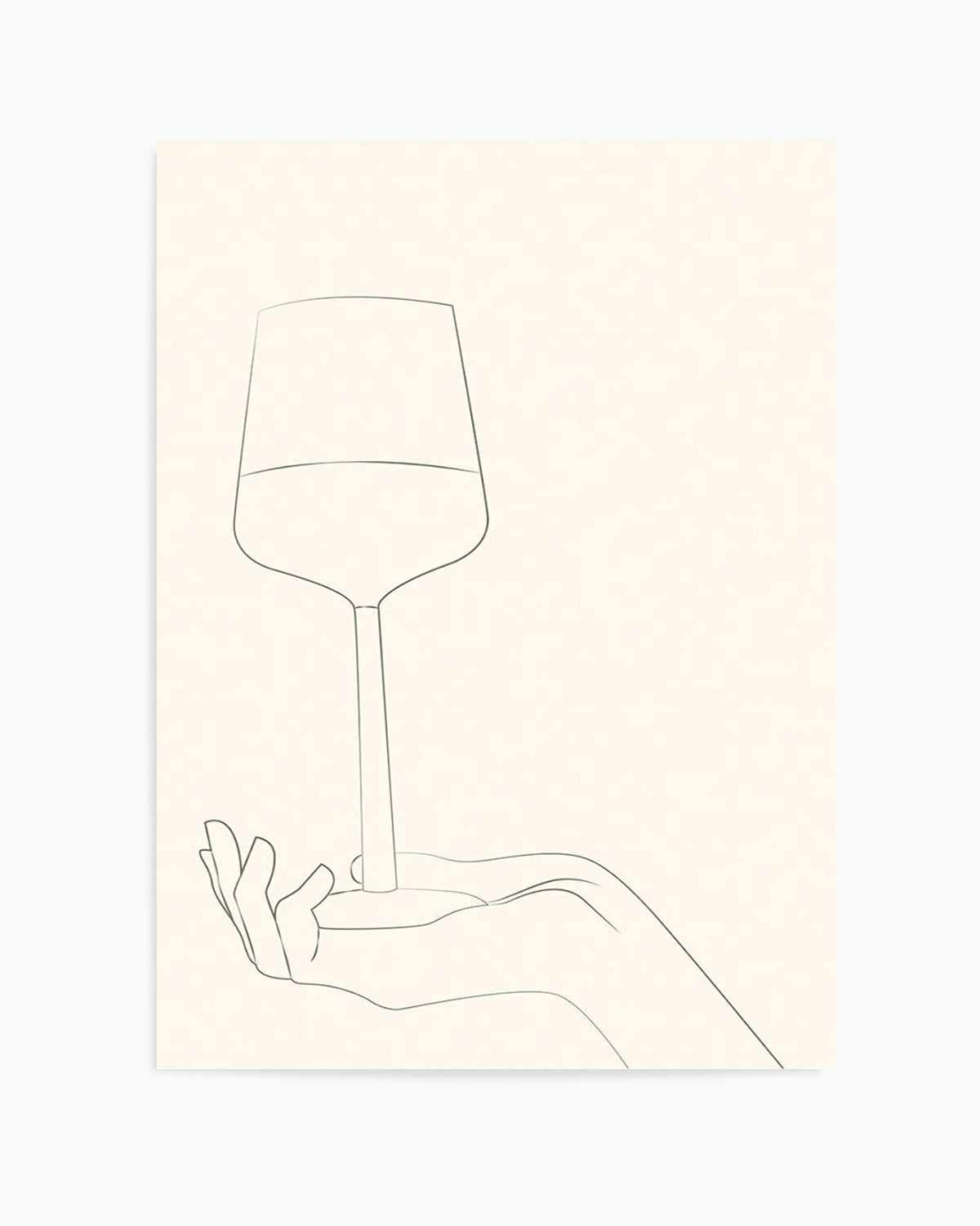 Wine Line Art III Art Print