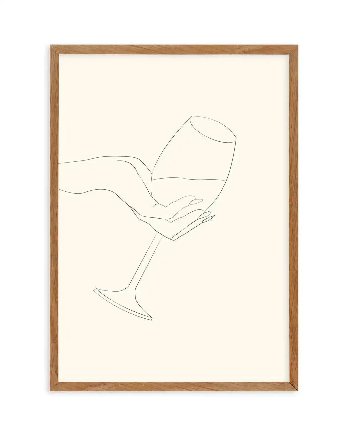 Wine Line Art I Art Print-PRINT-Olive et Oriel-Olive et Oriel-50x70 cm | 19.6" x 27.5"-Walnut-With White Border-Buy-Australian-Art-Prints-Online-with-Olive-et-Oriel-Your-Artwork-Specialists-Austrailia-Decorate-With-Coastal-Photo-Wall-Art-Prints-From-Our-Beach-House-Artwork-Collection-Fine-Poster-and-Framed-Artwork