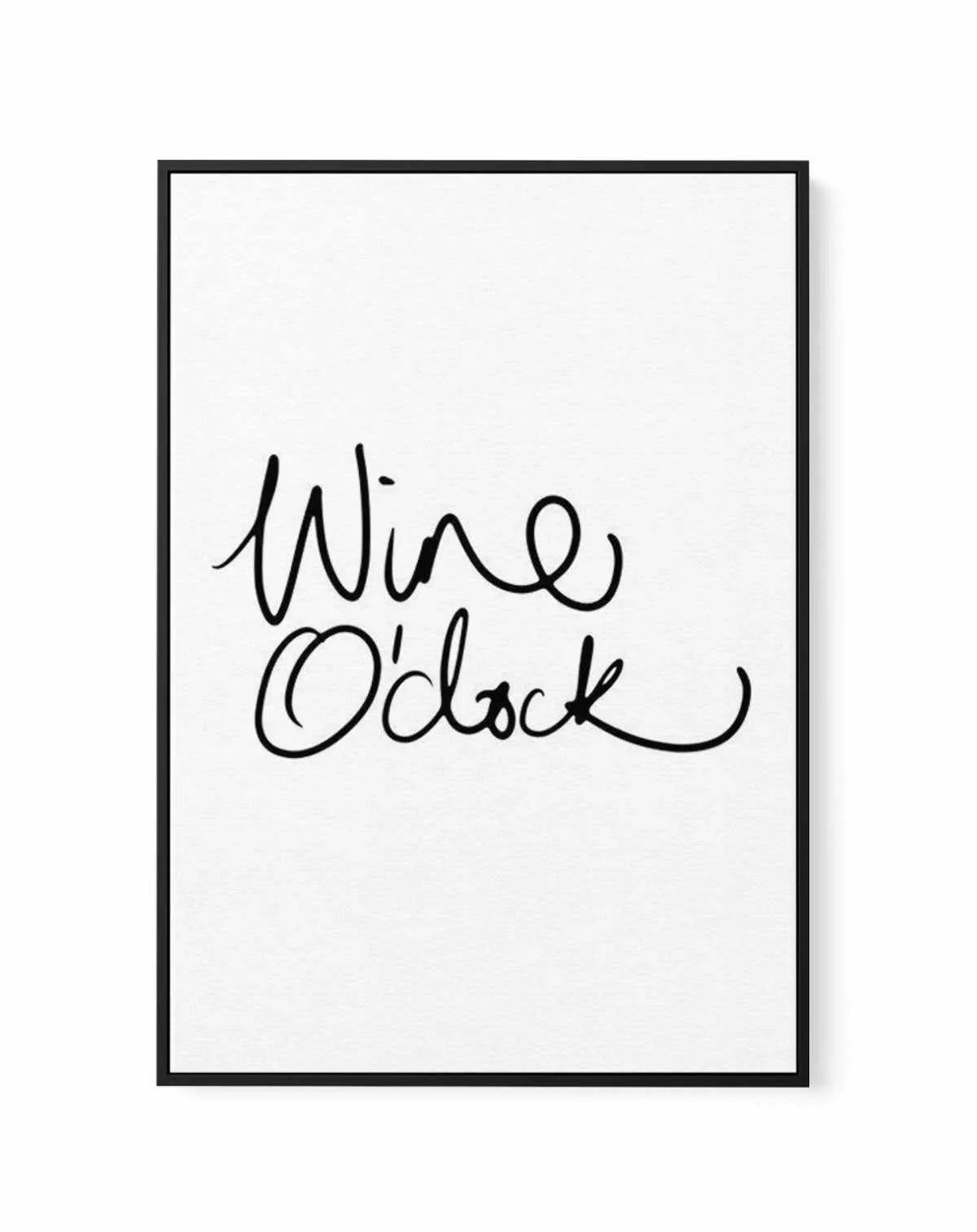 Wine O'Clock | 2 Colour Options | Framed Canvas-CANVAS-You can shop wall art online with Olive et Oriel for everything from abstract art to fun kids wall art. Our beautiful modern art prints and canvas art are available from large canvas prints to wall art paintings and our proudly Australian artwork collection offers only the highest quality framed large wall art and canvas art Australia - You can buy fashion photography prints or Hampton print posters and paintings on canvas from Olive et Orie