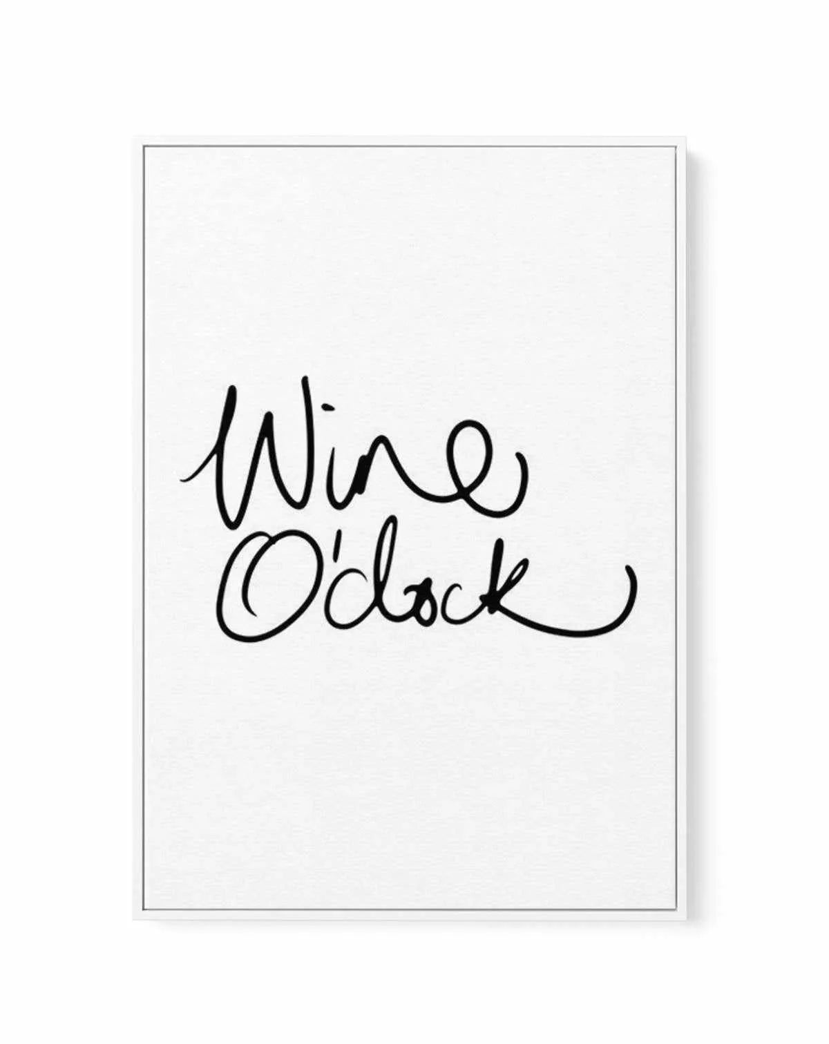 Wine O'Clock | 2 Colour Options | Framed Canvas-CANVAS-You can shop wall art online with Olive et Oriel for everything from abstract art to fun kids wall art. Our beautiful modern art prints and canvas art are available from large canvas prints to wall art paintings and our proudly Australian artwork collection offers only the highest quality framed large wall art and canvas art Australia - You can buy fashion photography prints or Hampton print posters and paintings on canvas from Olive et Orie