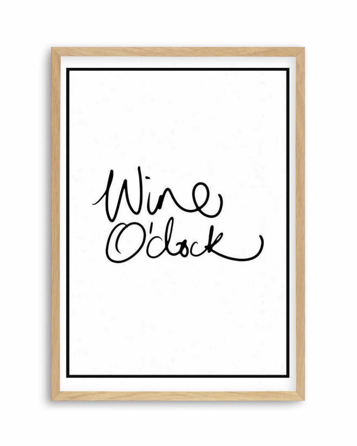 Wine O'Clock | 2 Colour Options Art Print