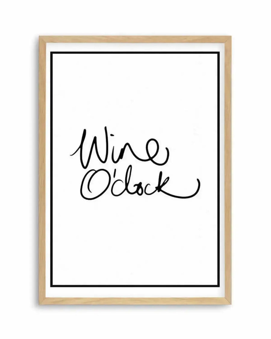 Wine O'Clock | 2 Colour Options Art Print from Olive et Oriel where you can shop wallpaper and artworks online